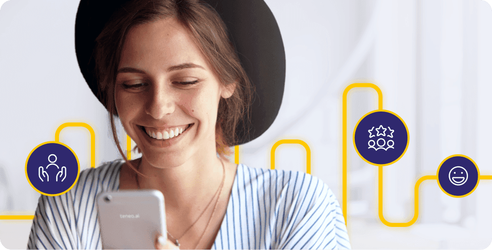 customer happy with the service she has received customer happy with the service she has received