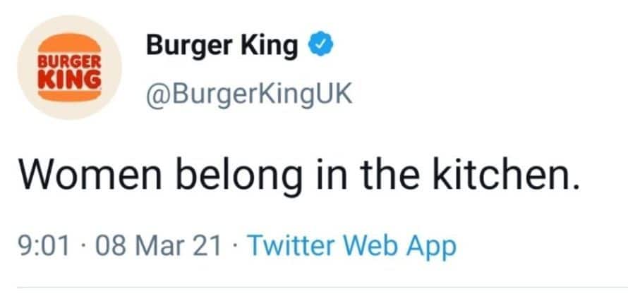 Burger king tweets something offensive Burger king tweets something offensive